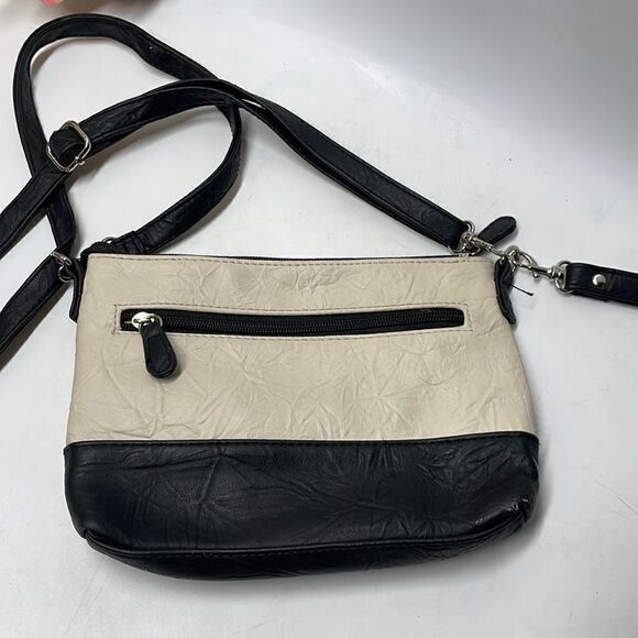 Stone Mountain Two Tone Leather Crossbody Wristlet - Picture 2 of 4